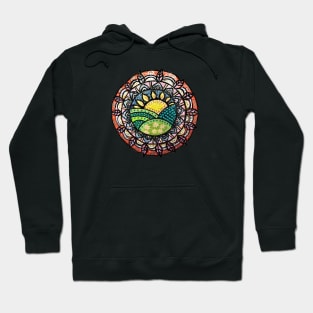 Summer sun hills flowers and patterns Hoodie